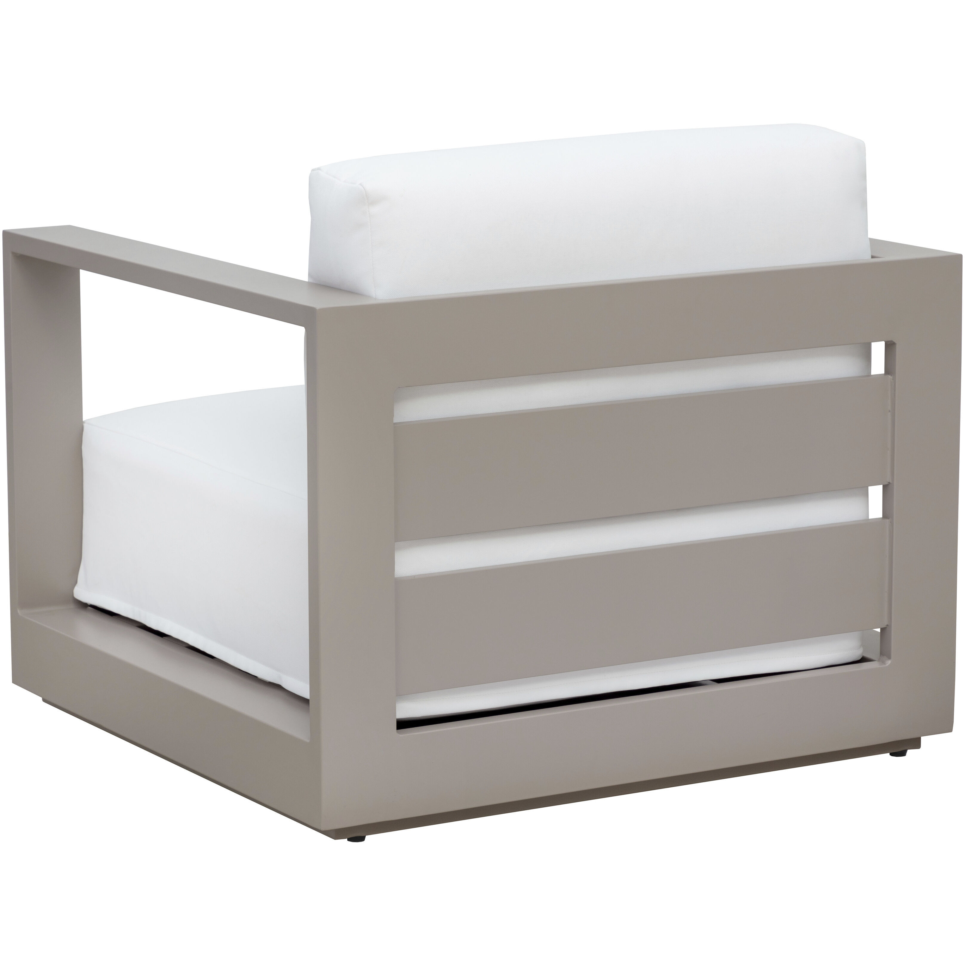 Tavira Greige / Stinson White Outdoor Armchair